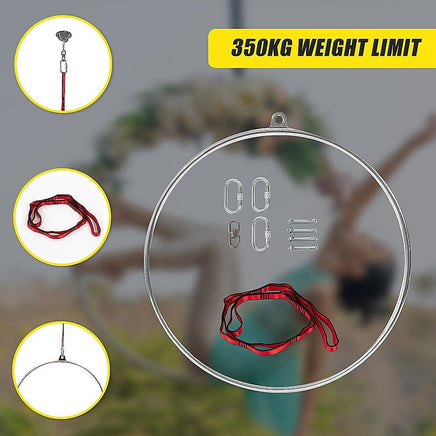 Aerial Yoga Hoop 90CM Lyra Hoop Circus Single Point Aerial Ring Set Sports & Fitness Kings Warehouse