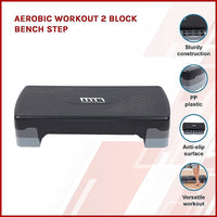 Aerobic Workout 2 Block Bench Step Sports & Fitness Kings Warehouse