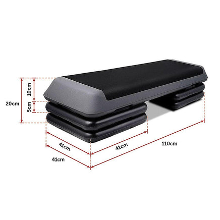 Aerobic Workout 4 Block Bench Step Sports & Fitness Kings Warehouse