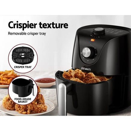 Air Fryer 2.5L Knob Fryers Appliances Kings Warehouse