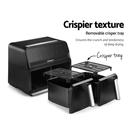 Air Fryer 8L Dual Zone Fryers Appliances Kings Warehouse