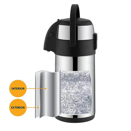 Air Pot for Tea Coffee 5L Pump Action Insulated Airpot Flask Drink Dispenser Home & Garden Kings Warehouse