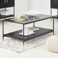 ALCONA Coffee Table In Matte Black Kings Warehouse