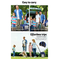 Alfresco 6 Person Picnic Basket Set Bag Wheels Insulated Trolley Outdoor Recreation Kings Warehouse