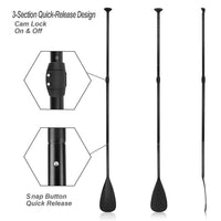 Alloy Adjustable 2-part SUP Paddle Stand Up Paddle Board Edge Guard 160-215cm Double Outdoor Kings Warehouse