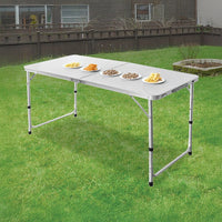 Aluminium Folding Table 120cm Portable Indoor Outdoor Picnic Party Camping Tables Furniture Kings Warehouse