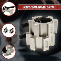 Aluminium Olympic Lock Collars Pair Barbell Clamps Clips Quick Sports & Fitness Kings Warehouse