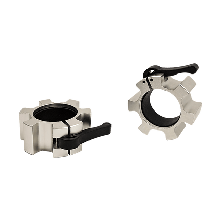 Aluminium Olympic Lock Collars Pair Barbell Clamps Clips Quick Sports & Fitness Kings Warehouse