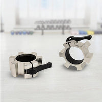 Aluminium Olympic Lock Collars Pair Barbell Clamps Clips Quick Sports & Fitness Kings Warehouse