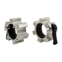 Aluminium Olympic Lock Collars Pair Barbell Clamps Clips Quick Sports & Fitness Kings Warehouse