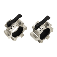 Aluminium Olympic Lock Collars Pair Barbell Clamps Clips Quick Sports & Fitness Kings Warehouse
