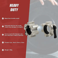 Aluminium Olympic Lock Collars Pair Barbell Clamps Clips Quick Sports & Fitness Kings Warehouse