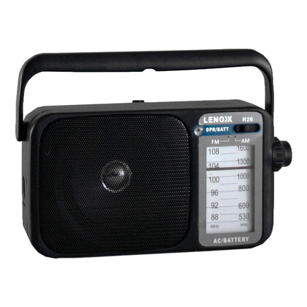 AM/FM Mantle Radio (Black) Battery Operated, w/ Bandwidth 540-1600 Audio & Video Kings Warehouse
