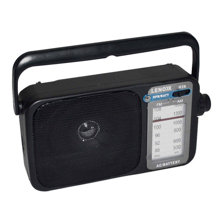 AM/FM Mantle Radio (Black) Battery Operated, w/ Bandwidth 540-1600 Audio & Video Kings Warehouse
