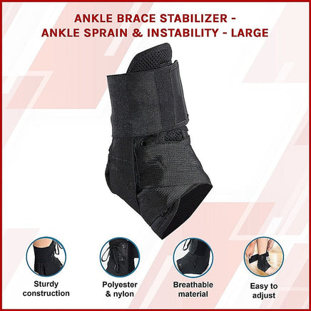 Ankle Brace Stabilizer - Ankle sprain & instability - LARGE Health & Beauty Kings Warehouse