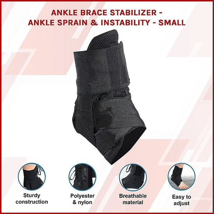 Ankle Brace Stabilizer - Ankle sprain & instability - SMALL Health & Beauty Kings Warehouse