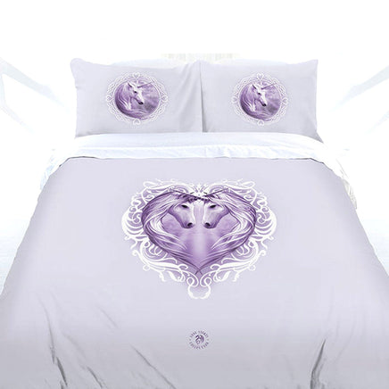 Anne Stokes White Unicorn Quilt Cover Set King Home & Garden Kings Warehouse