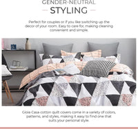 Annie 100% cotton reversible quilt cover set-king size Home & Garden Kings Warehouse