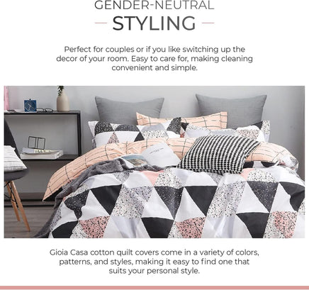 Annie 100% cotton reversible quilt cover set-king size Home & Garden Kings Warehouse