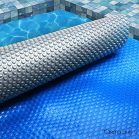 Aquabuddy Pool Cover 500 Micron 8x4.2m Swimming Pool Solar Blanket Blue Silver Home & Garden Kings Warehouse