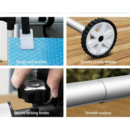 Aquabuddy Pool Cover 500 Micron 9.5x5m Silver Swimming Pool Solar Blanket 5.5m Blue Roller Home & Garden Kings Warehouse