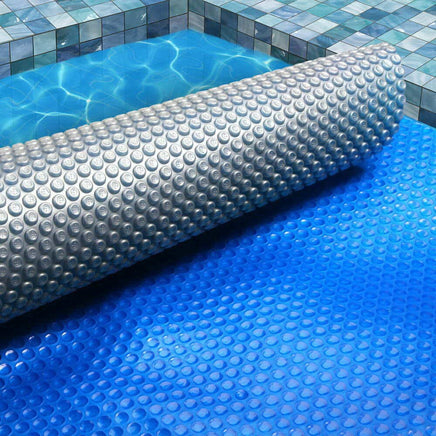Aquabuddy Pool Cover 6.5x3m 400 Micron Swimming Pool Solar Blanket Blue Silver Home & Garden Kings Warehouse