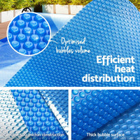 Aquabuddy Pool Cover 8x4.2m 400 Micron Swimming Pool Solar Blanket Blue Home & Garden Kings Warehouse