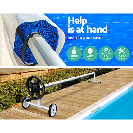 Aquabuddy Pool Cover Roller 4m Adjustable Swimming Pool Solar Blanket Reel Home & Garden Kings Warehouse