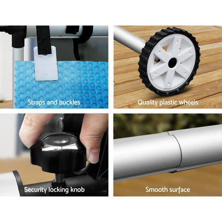 Aquabuddy Pool Cover Roller 4m Adjustable Swimming Pool Solar Blanket Reel Home & Garden Kings Warehouse