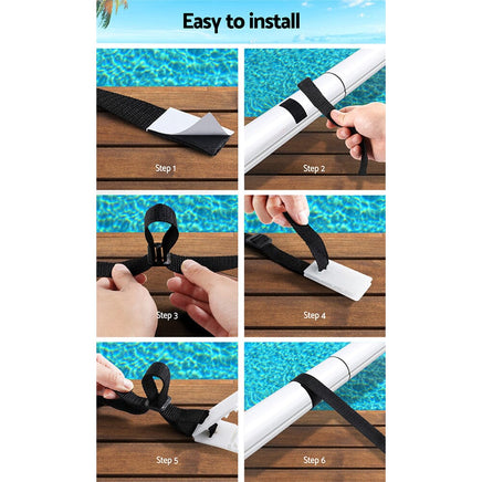 Aquabuddy Pool Cover Roller Attachment Swimming Pool Reel Straps Kit 8PCS Home & Garden Kings Warehouse