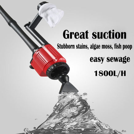 Aquarium Electric Siphon Pump Vacuum Cleaner Fish Tank Clean Water Change Gravel Kings Warehouse