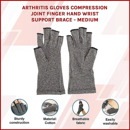 Arthritis Gloves Compression Joint Finger Hand Wrist Support Brace - Medium Health & Beauty Kings Warehouse