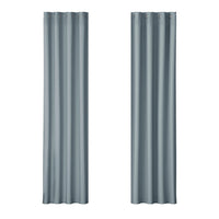Artiss 2X Blockout Curtains Blackout Window Curtain Eyelet 140x230cm Grey Kings Warehouse