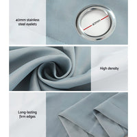 Artiss 2X Blockout Curtains Blackout Window Curtain Eyelet 300x230cm Grey Kings Warehouse