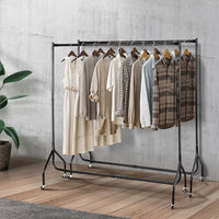 Artiss 2X Clothes Rack Airer Coat Stand 6FT Rail Wheels Home & Garden Kings Warehouse