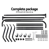 Artiss 2X Clothes Rack Airer Coat Stand 6FT Rail Wheels Home & Garden Kings Warehouse