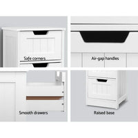 Artiss 4 Chest of Drawers - LEESA White Furniture Kings Warehouse