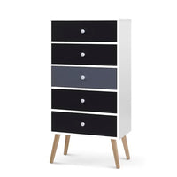 Artiss 5 Chest of Drawers - BONDS White Furniture Kings Warehouse