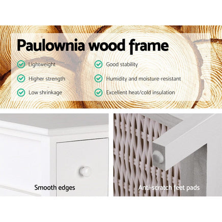 Artiss 5 Chest of Drawers with 5 Baskets - MAY Home & Garden Kings Warehouse