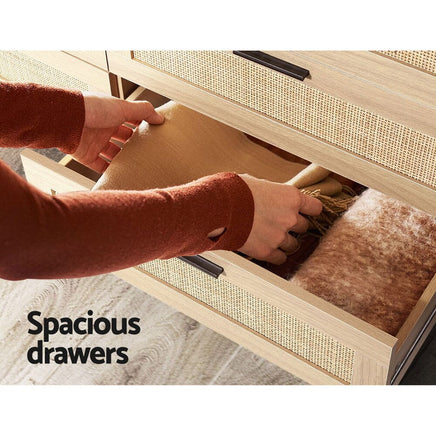 Artiss 6 Chest of Drawers - BRIONY Oak Furniture Kings Warehouse