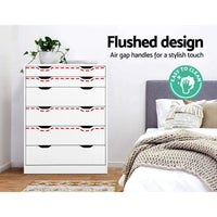 Artiss 6 Chest of Drawers - MYLA White Furniture Kings Warehouse