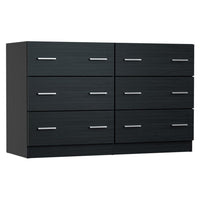 Artiss 6 Chest of Drawers - VEDA Black Furniture Kings Warehouse