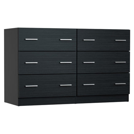 Artiss 6 Chest of Drawers - VEDA Black Furniture Kings Warehouse