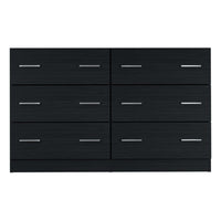 Artiss 6 Chest of Drawers - VEDA Black Furniture Kings Warehouse