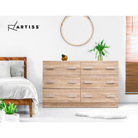 Artiss 6 Chest of Drawers - VEDA Pine Furniture Kings Warehouse