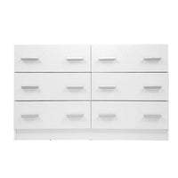 Artiss 6 Chest of Drawers - VEDA White Furniture Kings Warehouse