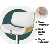 Artiss Bar Stools Swivel Leather Chairs Wooden Furniture Kings Warehouse