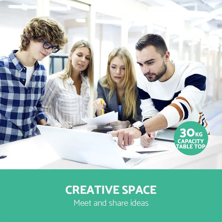 Artiss Bar Table 3-tier Storage Shelves White Furniture Kings Warehouse