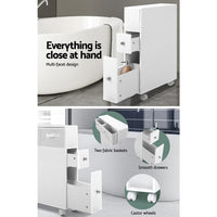 Artiss Bathroom Cabinet Storage Toilet Organiser Furniture Kings Warehouse