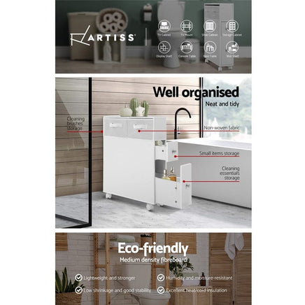 Artiss Bathroom Cabinet Storage Toilet Organiser Furniture Kings Warehouse